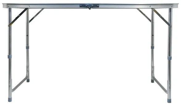 Skladací kempingový stôl + 4x stolička biela/chróm