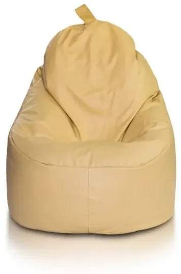 Sedací vak Yoko ekokoža / polyester TiaHome - krémová