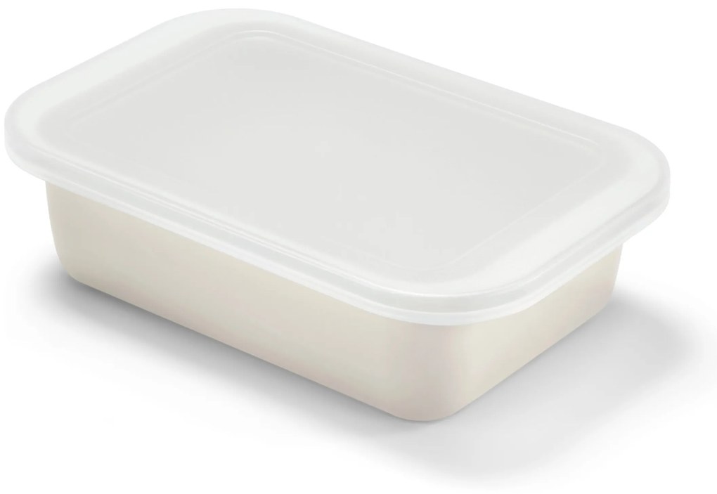 Smaltovaná zapekacia misa s vekom, malá