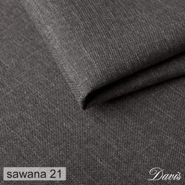 Pohovka Oskar II, sivá (sawana 21/bielé šití)