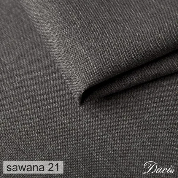 Pohovka Oskar II, sivá (sawana 21/bielé šití)