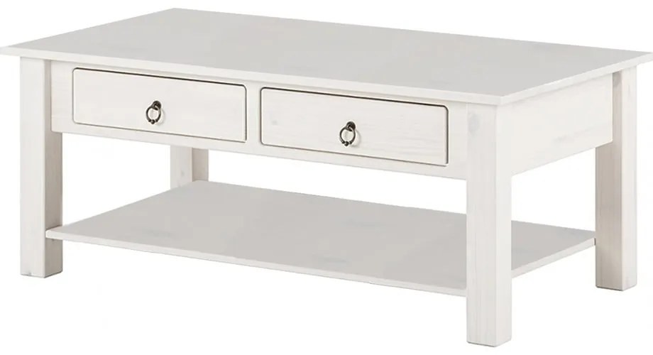 Biely konferenčný stolík z borovicového dreva Støraa Inda