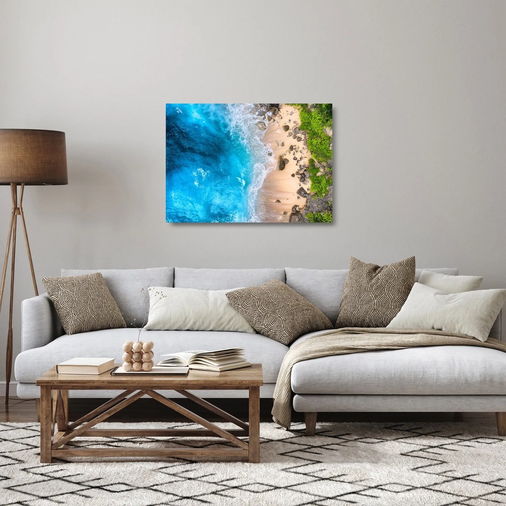 Sklenený obraz - Pláž v Indonézii (70x50 cm)