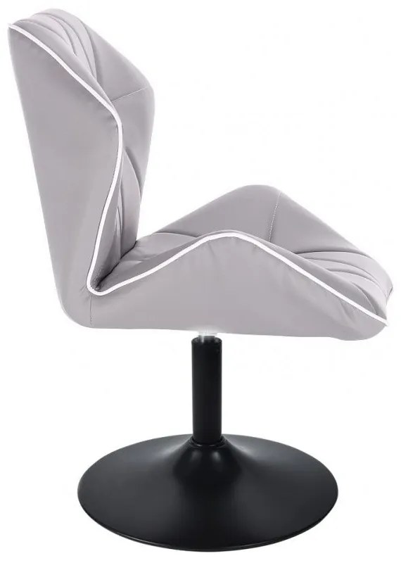 LuxuryForm DESIGN Stolička MILANO MAX na čiernom tanieri - šedá