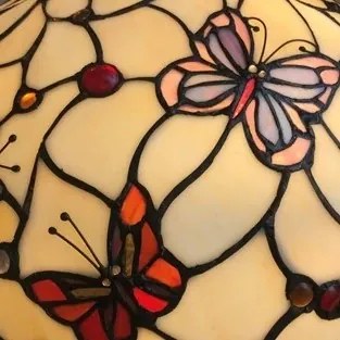 Stojacia lampa chain Tiffany MOTÝLE Ø48*160