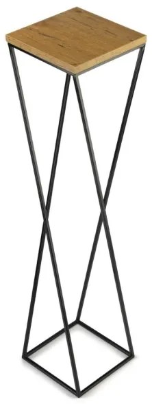 Stojan na kvety LOFT 100x24 cm čierna/hnedá