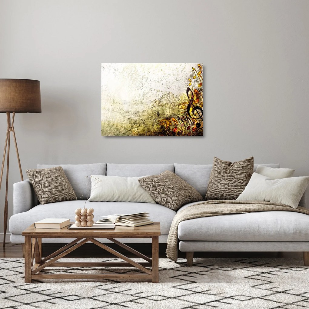 Sklenený obraz - Sila hudby (70x50 cm)