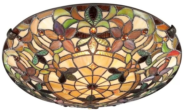 Elstead QZ-KAMI-F - Stropné svietidlo Tiffany KAMI 2xE27/60W/230V