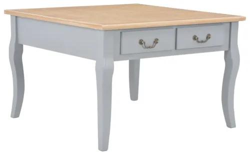 vidaXL Konferenčný stolík, sivý 80x80x50 cm, drevo-