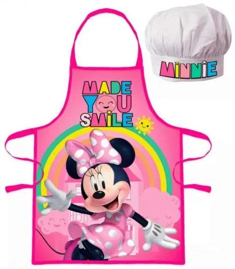 Javoli - Detská / dievčenské zástera a kuchárska čiapka Minnie Mouse / Disney ❤ dúha