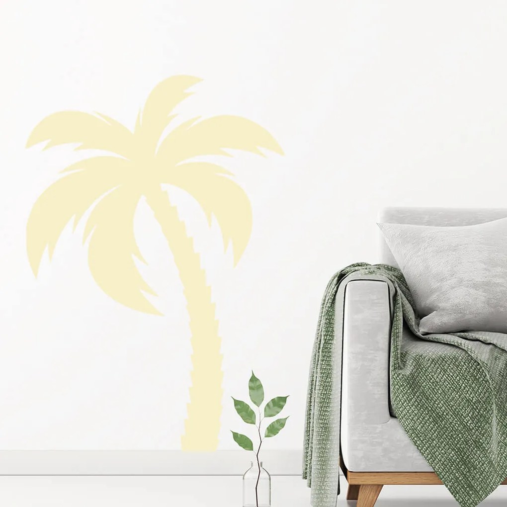 Veselá Stena Samolepka Palma Farba: oranžová, Veľkosť: 60 x 41 cm