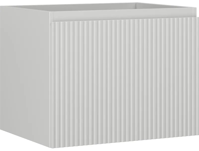 Mexen Rivel, kúpeľňová skrinka 60 cm, 1 zásuvka, drážkovaná, sivá matná, 91A20-06047-1-BF62