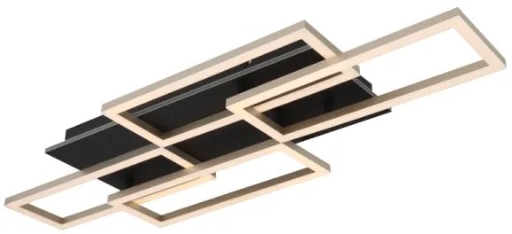 Globo 67359-40A - LED stmievateľné stropné svietidlo JEFFRY 40W/230V 32,5x87,5 cm čierne + diaľkové ovládanie