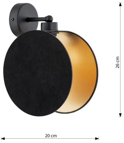 Nástenná lampa MOTIF 1xE27/15W/230V čierna