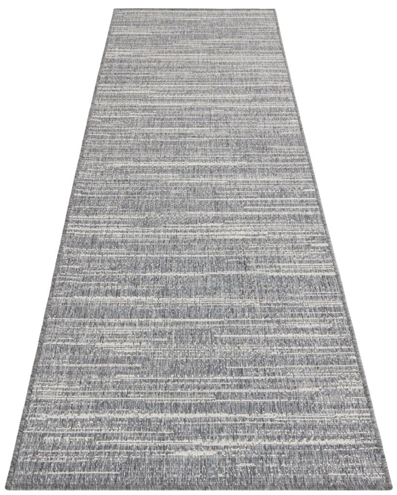 ELLE Decoration koberce Kusový koberec Gemini 105543 Silver z kolekcie Elle – na von aj na doma - 80x350 cm