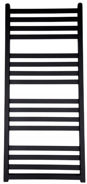 Regnis LOX, vykurovacie teleso 300x1190mm so stredovým pripojením 50mm, 582W, čierna matná, LOX120/30/D5/BLACK