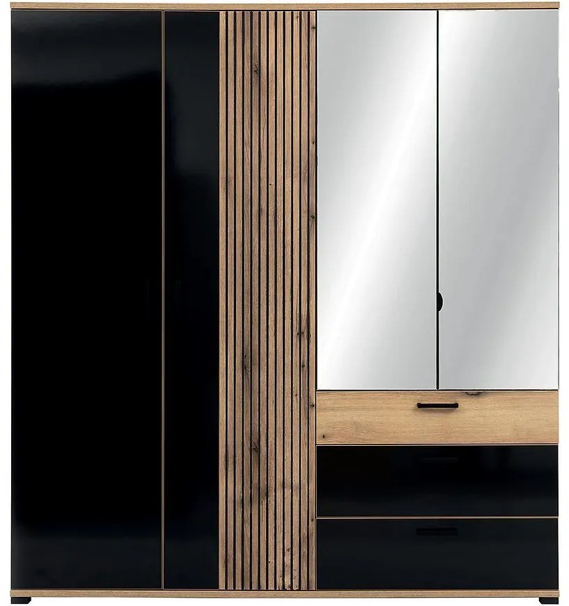 Skriňa 4d Aris As11 Dub/Čierna