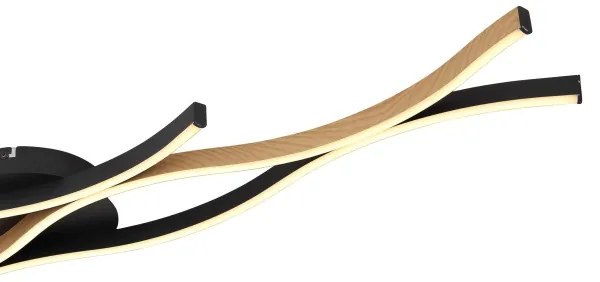 Globo 67206DW - LED Prisadený luster GERONIMO LED/35W/230V čierna/hnedá