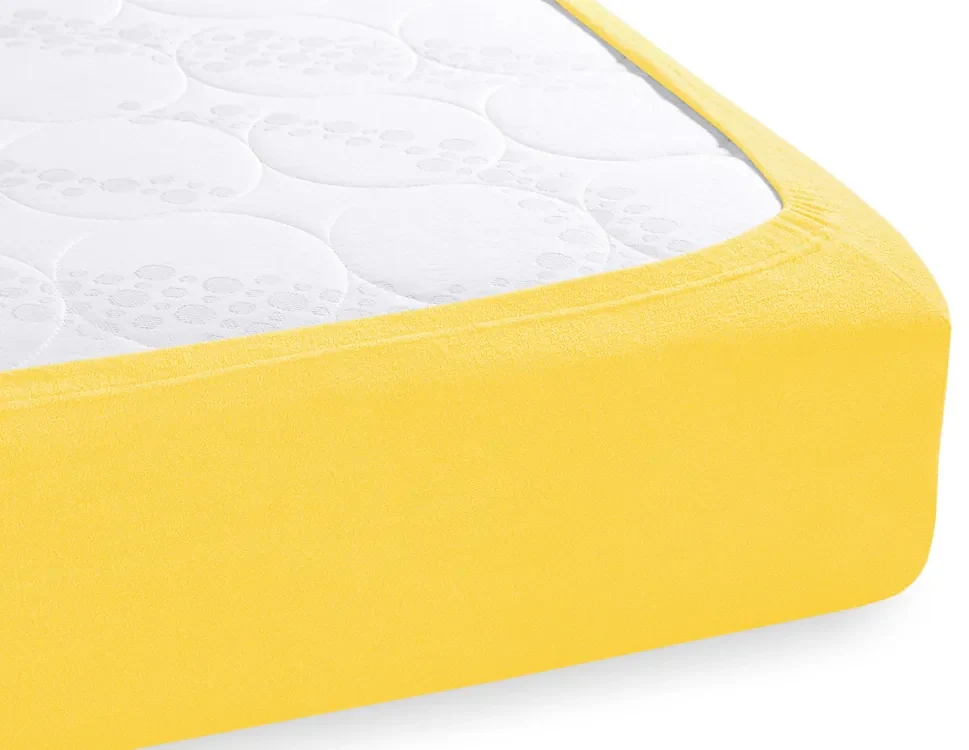 Froté napínacie prestieradlo FR-003 Žlté 180 x 220 - výška 20 cm