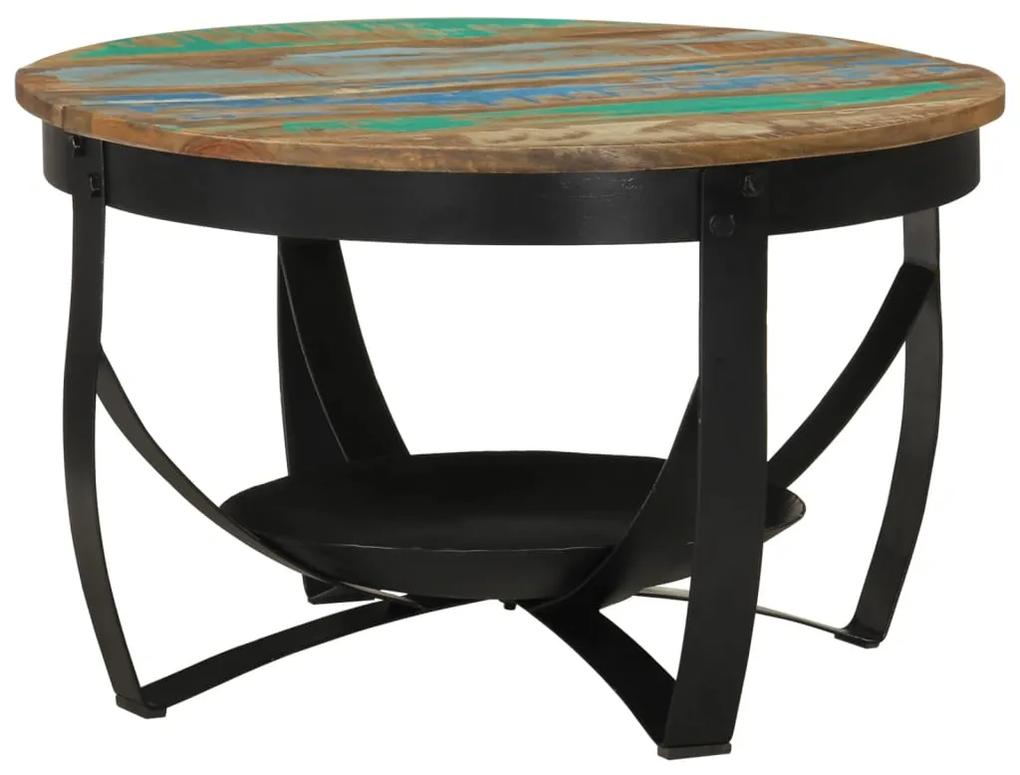 Konferenčný stolík Ø68x43 cm recyklované drevo a železo 351778