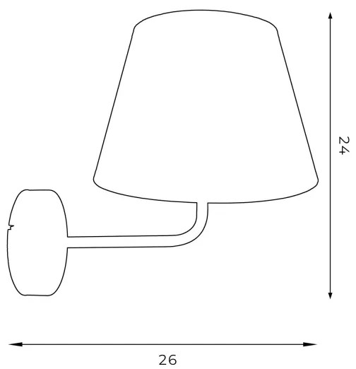 Nástenná lampa ARDEN 1xE27/60W/230V čierna/biela