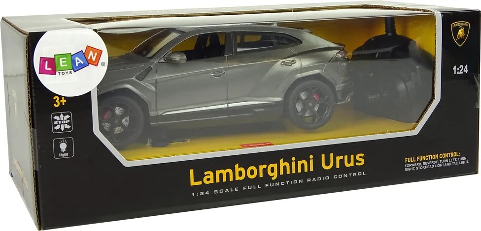 LEAN Toys R/C auto 1:24 Lamborghini Urus Black 2.4 G Lights
