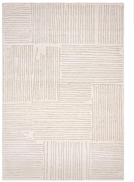 Krémovo strieborný vlnený koberec Estonia Šírka: 80 cm | Dĺžka: 150 cm