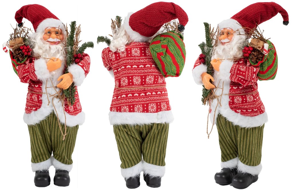 Tutumi, vianočná figúrka Santa Clausa XL 87cm KL-21X39, viacfarebné, CHR-06980