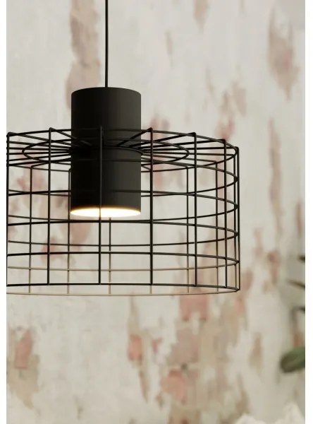Eglo 43627 - Luster na lanku MILLIGAN 1xE27/40W/230V pr. 38 cm čierna