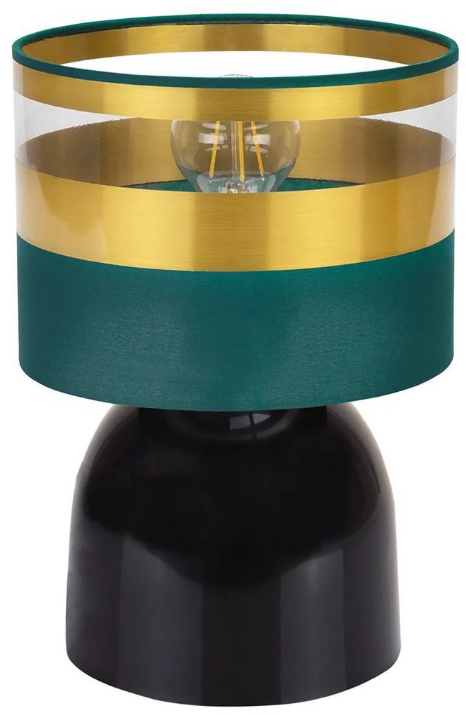 Stolná lampa Intense Gold, 1x textilné tienidlo (výber zo 6 farieb), (výber z 3 farieb konštrukcie)