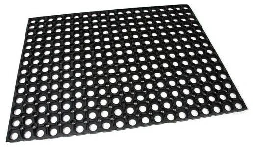 Gumová čistiaca rohož Honeycomb 60 x 80 x 1,6 cm, čierna