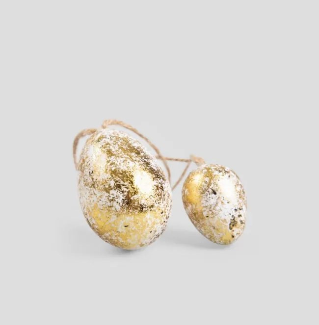 Sada veľkonočných vajíčok SPRINKLE biela / zlatá 965450 (8 ks)