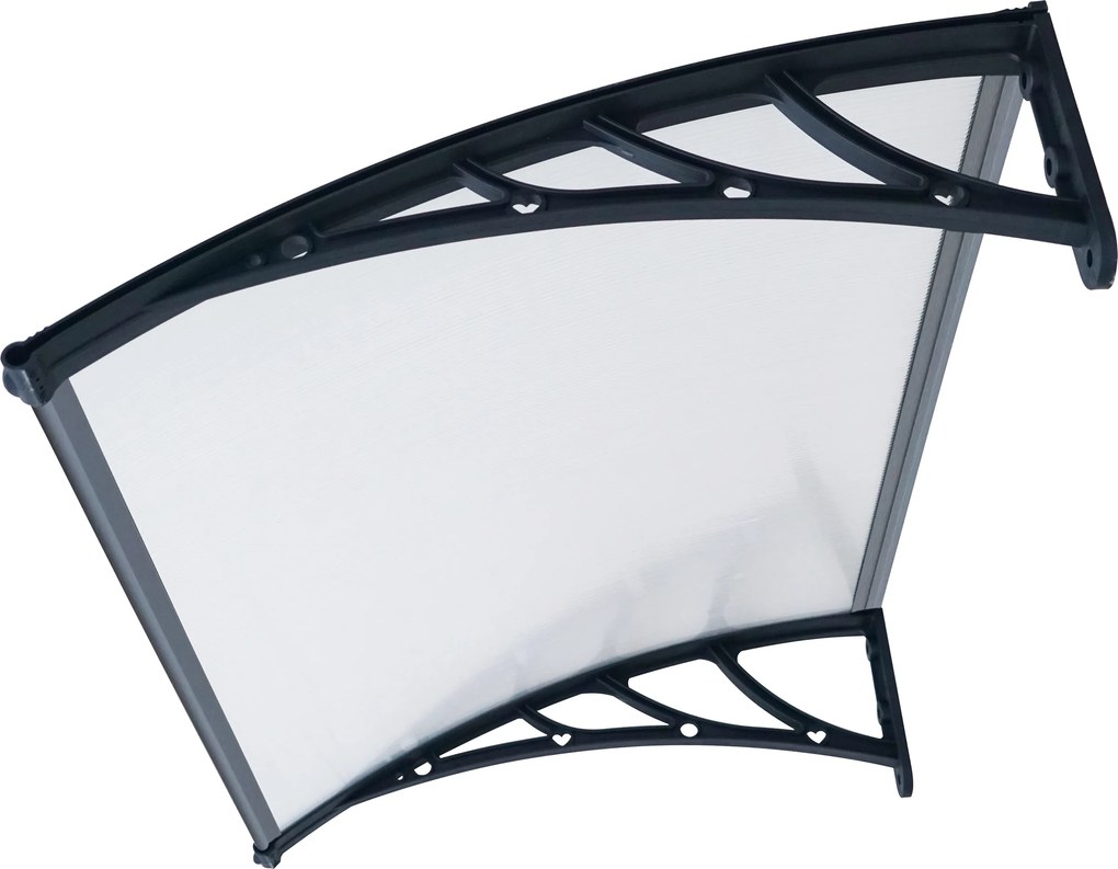 Hliníkový vchodový prístrešok BestBerg BBDA-8012D / 120 × 80 cm / čierna