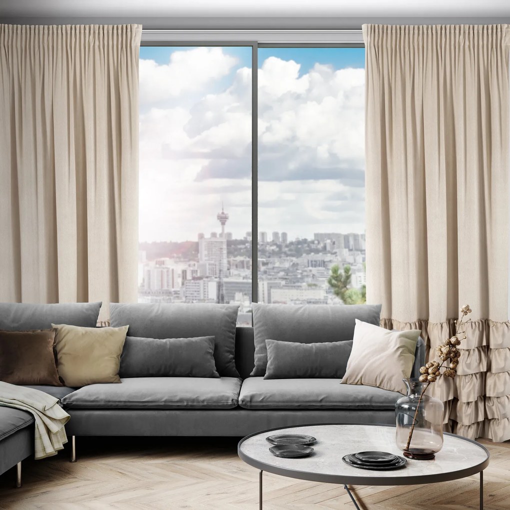 ZATEMŇOVACÍ ZÁVES NA PÁSKE DANI 140X250 CM BÉŽOVÁ