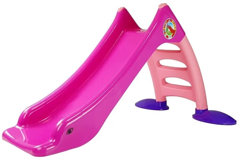 LEAN TOYS Záhradná šmýkačka pre deti 424 ružovo-fialová