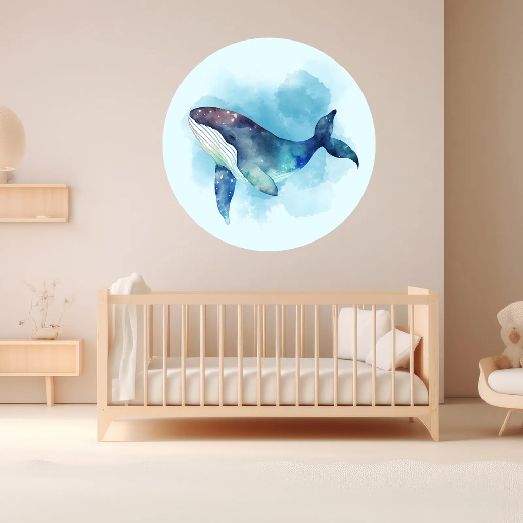 PIPPER. Veľryba - textilná nálepka na stenu Veľkosť: 100 cm