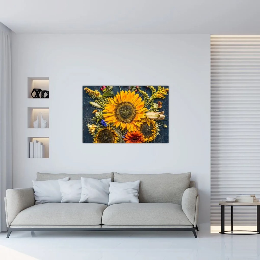 Obraz - Jesenné kvety (90x60 cm)