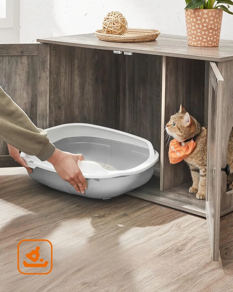 Mačacia toaleta Leader sivá