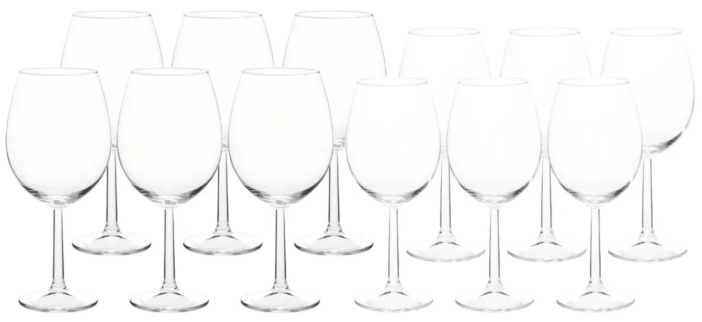 12-dielna sada pohárov na víno, 430 ml a 580 ml