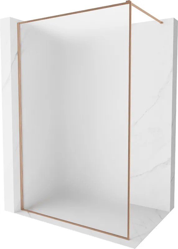 Mexen, Mexen Kioto-XF sprchová stena s rámom 110 x 202 cm, matná 10 mm, brúsená meď - 800-110-104-65-30-X