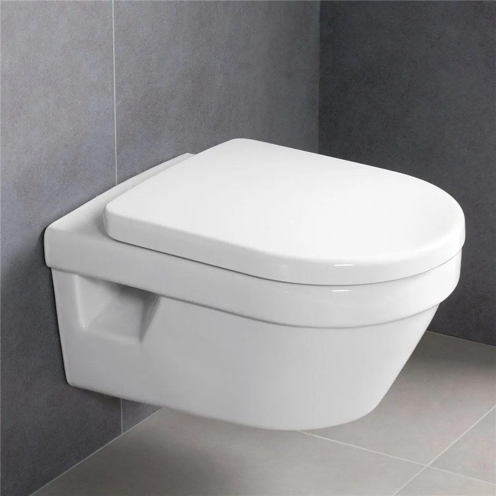 VILLEROY &amp; BOCH Architectura závesné WC s hlbokým splachovaním bez vnútorného okraja, 370 x 530 mm, biela alpská, s povrchom AntiBac a CeramicPlus, 5684R0T2