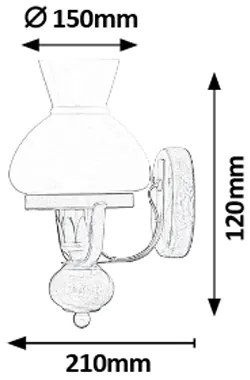 RABALUX Nástenné svietidlo PETRONEL
