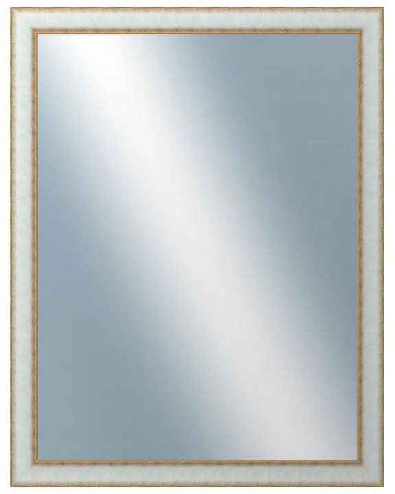 DANTIK - Zrkadlo v rámu, rozmer s rámom 70x90 cm z lišty DOPRODEJMETAL bielozlatá (3023)