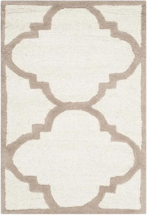 Vlnený koberec Clark Cream, 60x91 cm