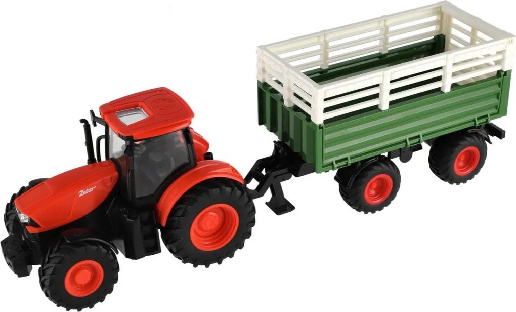 Traktor Zetor s vlekom 2xAA + diaľkové ovládanie