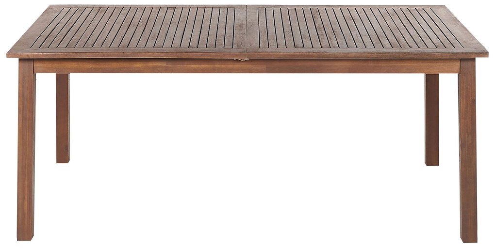 Záhradná súprava stola a 8 stoličiek z akáciového dreva tmavé drevo CESANA Beliani