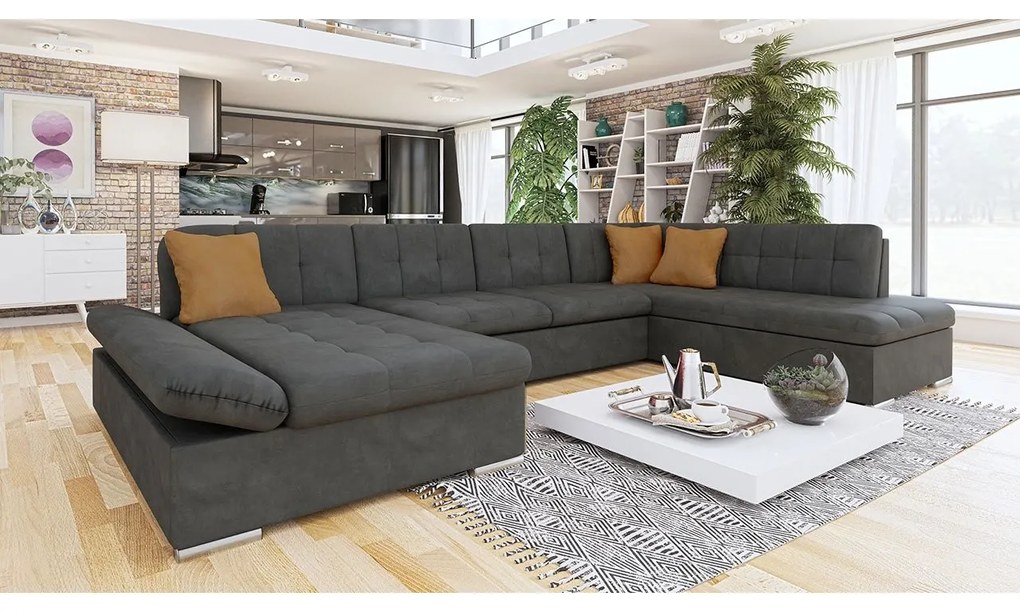 Rohová sedacia súprava Genero Premium, Dostupné poťahy: Terra 05 + Terra 05 + Terra 06 ECO, Strana: Ľavá - U
