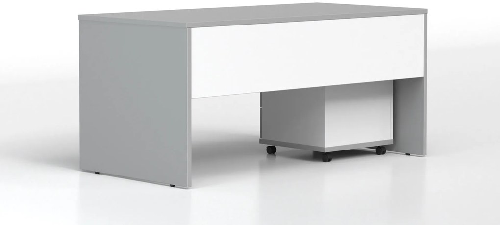 DREVONA Kancelársky stôl LUTZ 160x80 šedá + biela