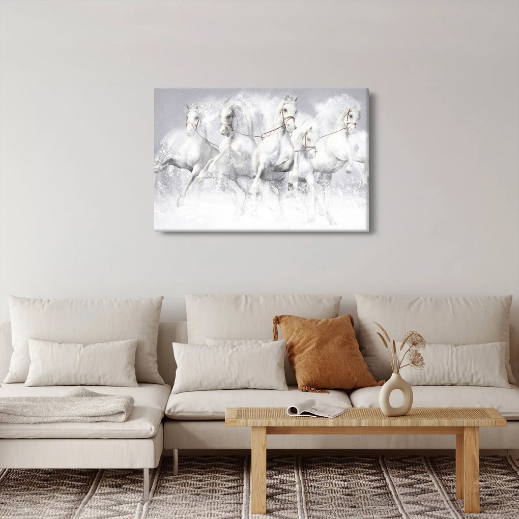 Obraz - Ilustrácie závodných koní (90x60 cm)