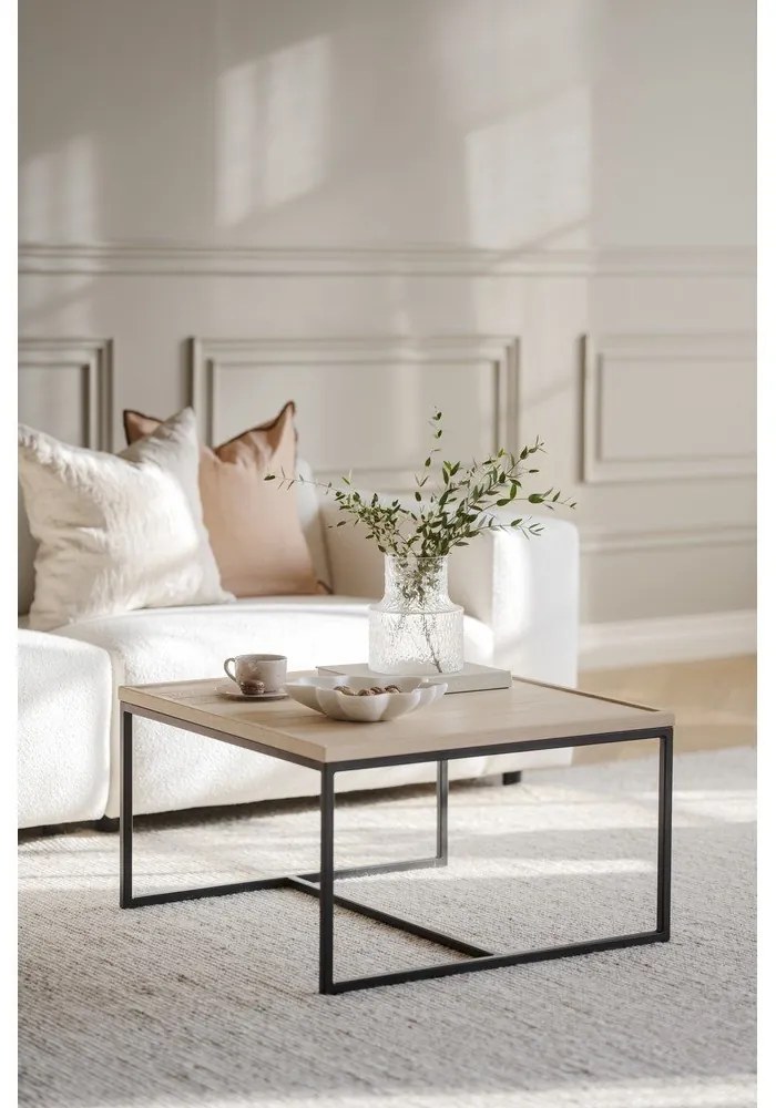 Konferenčný stolík s doskou z dubového dreva v prírodnej farbe ø 70 cm Deerfield – Rowico